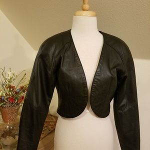 Leather Crop Jacket